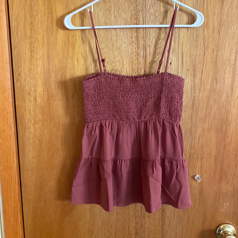 Burgundy/wine tank. worn once